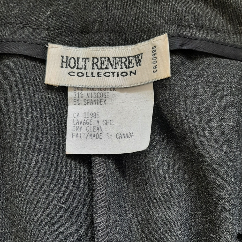 Holt Renfrew Straight Leg Pants In Dark Gray - Picture 2 of 10